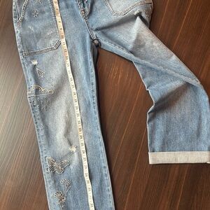 Johnny Was high Rise Light Blue Embroidered women’s 28 Sovanna worker Jean